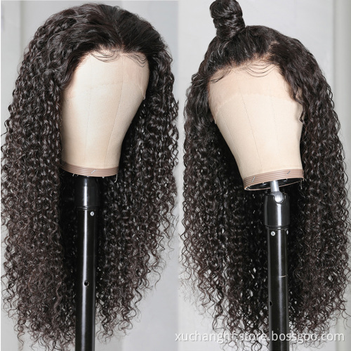 Free sample Afro Kinky Curly Wig 13x4 Pre Plucked Lace Wigs 150% Density Peruvian Remy Lace Front Human Hair Wigs For Women